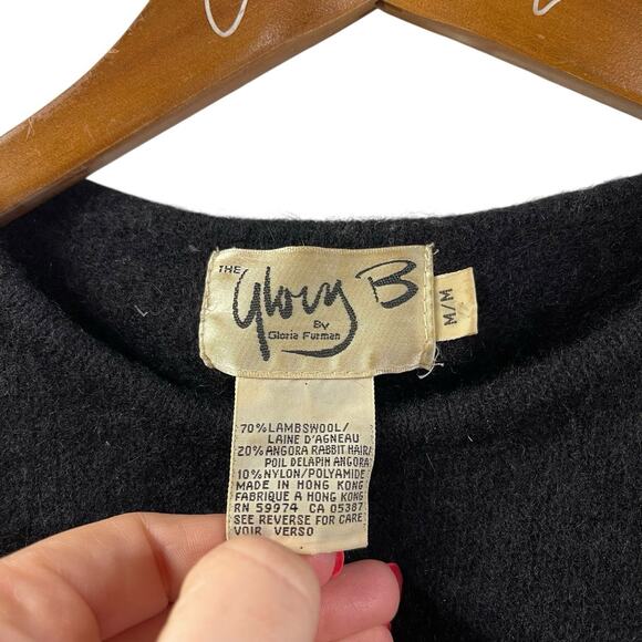 No So Ugly Christmas Sweater Vintage Glory B Gems Angora Lambswool Medium - Picture 5 of 8